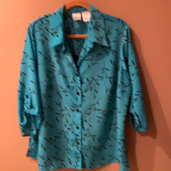 Plus blouse with inner shell - Picture 1 of 4